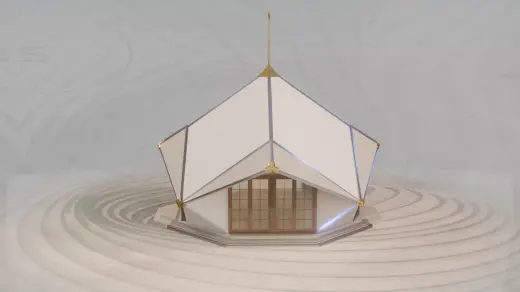 5 Meter Rhombic Dodecahedron Pyramid design render 2