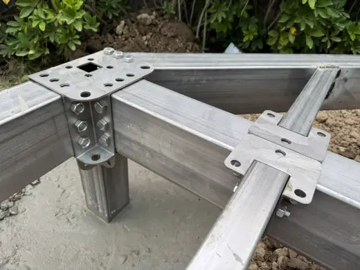 Rhombic dodecahedron 304 stainless steel frame, hubs and on-site assembly 5