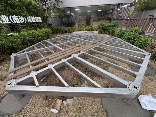 Rhombic dodecahedron 304 stainless steel frame, hubs and on-site assembly 7