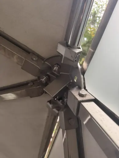 Rhombic dodecahedron 304 stainless steel frame, hubs and on-site assembly 21
