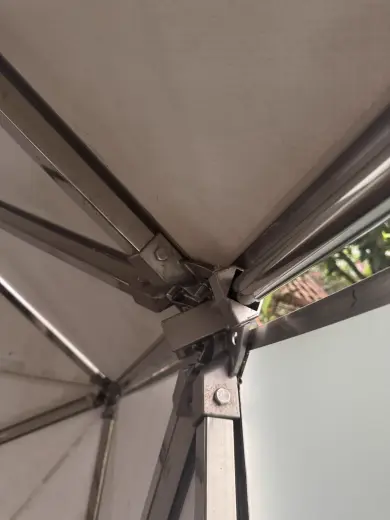 Rhombic dodecahedron 304 stainless steel frame, hubs and on-site assembly 22