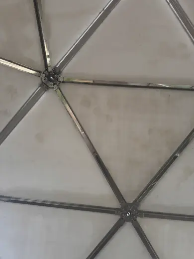 Rhombic dodecahedron 304 stainless steel frame, hubs and on-site assembly 23