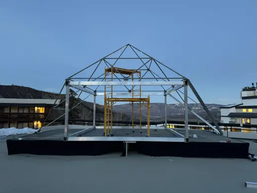 Rhombic pyramid event stage structure in the mountains 6
