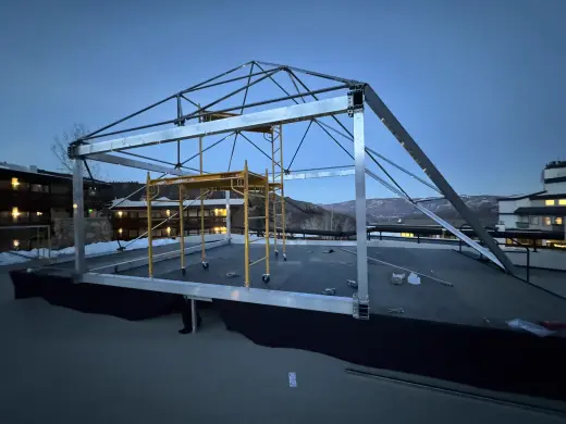 Rhombic pyramid event stage structure in the mountains 7